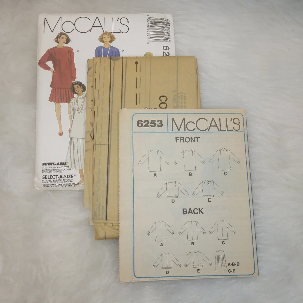 McCall's 6253 Misses 2 piece dress Size 14-16-18